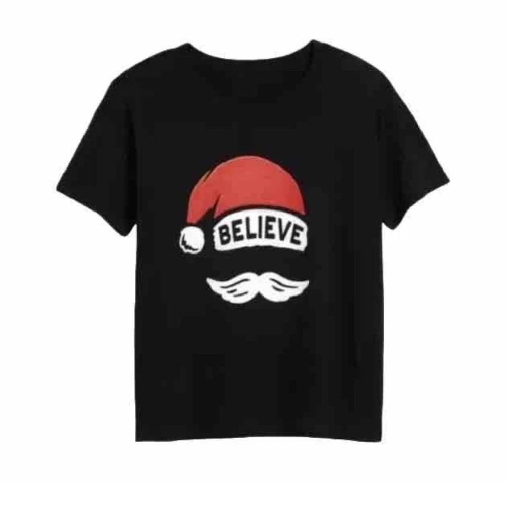 Old Navy - Santa Believe Tshirt - Women’s Size: XS-Color: Black-NEW!!